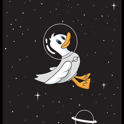 Walljar - Astronaut Duck - Poster con cornice / 30 x 45 cm