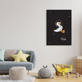 Walljar - Astronaut Duck - Affiche avec cadre / 30 x 45 cm 4