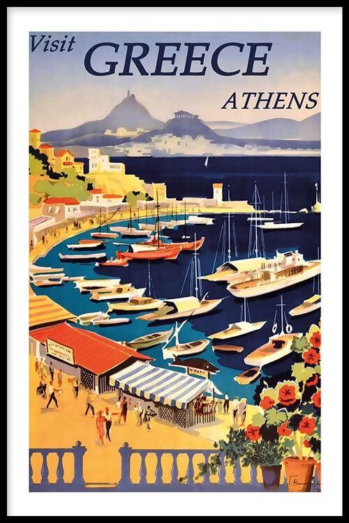 Walljar - Athene Vintage - Poster con cornice / 50 x 70 cm