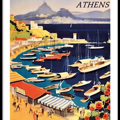 Walljar - Athene Vintage - Affiche avec cadre / 50 x 70 cm