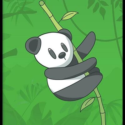 Walljar - Bamboo Panda - Poster mit Rahmen / 30 x 45 cm