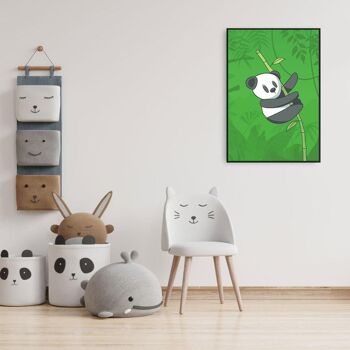 Walljar - Panda Bambou - Affiche avec Cadre / 30 x 45 cm 4