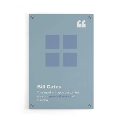 Walljar - Bill gates - Plexiglás / 60 x 90 cm