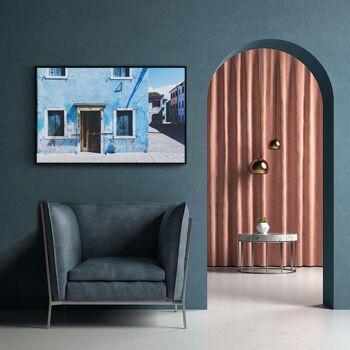 Walljar - Maison Bleue - Toile / 60 x 90 cm 2