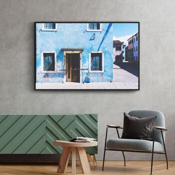 Walljar - Maison Bleue - Toile / 60 x 90 cm 3