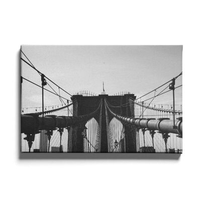 Walljar - Puente de Brooklyn de cerca II - Lienzo / 50 x 70 cm