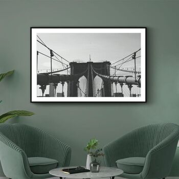Walljar - Brooklyn Bridge Up Close II - Toile / 50 x 70 cm 3