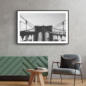 Walljar - Brooklyn Bridge Up Close II - Toile / 50 x 70 cm 4