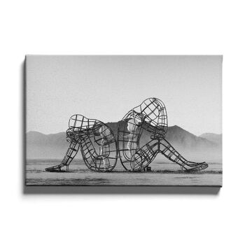 Walljar - Burning Man - Toile / 30 x 45 cm 1