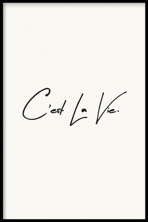 Walljar - C'est La Vie - Poster con cornice / 30 x 45 cm