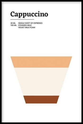 Walljar - Cappuccino - Affiche avec Cadre / 20 x 30 cm 1