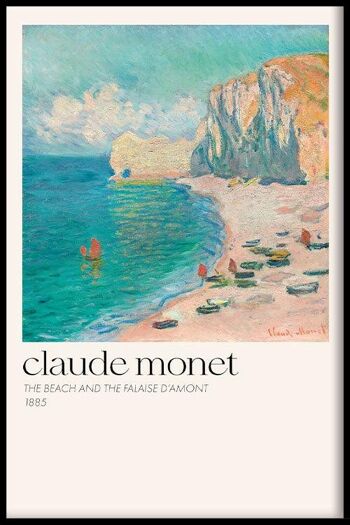 Walljar - Claude Monet - La Plage - Affiche avec cadre / 30 x 45 cm 1