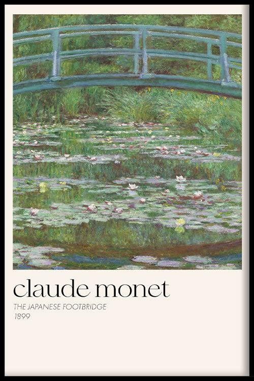 Walljar - Claude Monet - La pasarela japonesa - Póster con marco / 20 x 30 cm