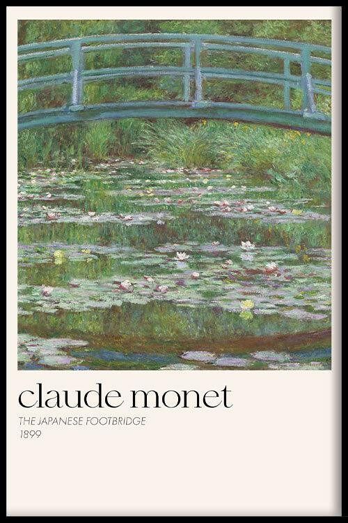 Walljar - Claude Monet - The Japanese Footbridge - Poster met lijst / 20 x 30 cm