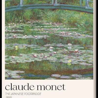 Walljar - Claude Monet - Die japanische Fußgängerbrücke - Poster mit Rahmen / 20 x 30 cm