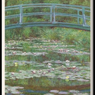 Walljar - Claude Monet - The Japanese Footbridge - Poster with frame / 20 x 30 cm
