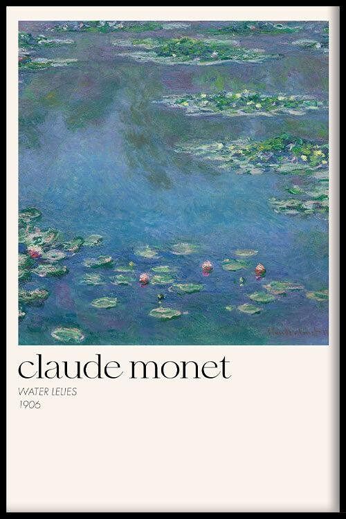 Walljar - Claude Monet - Water Lelies - Poster met lijst / 20 x 30 cm