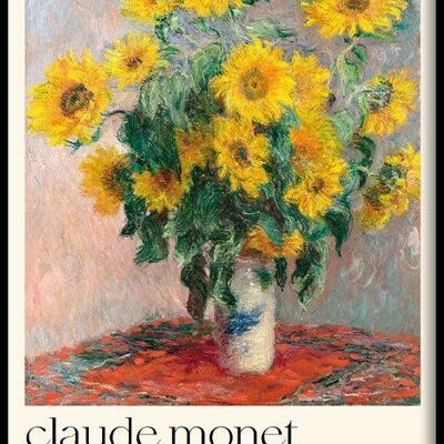 Walljar - Claude Monet - Sonnenblumen - Poster mit Rahmen / 20 x 30 cm