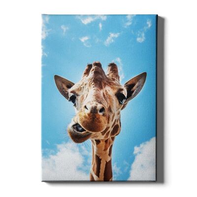 Walljar - Verrückte Giraffe - Leinwand / 40 x 60 cm