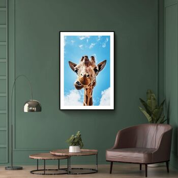 Walljar - Crazy Girafe - Toile / 40 x 60 cm 3