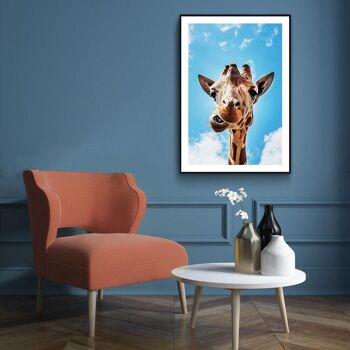 Walljar - Crazy Girafe - Toile / 40 x 60 cm 4