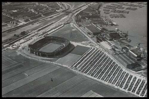 Walljar - De Kuip '37 - Poster met lijst / 50 x 70 cm