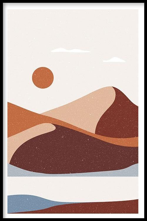 Walljar - Desert Day - Poster met lijst / 40 x 60 cm