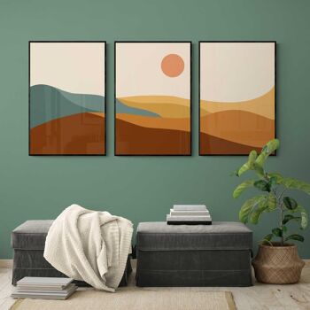 Walljar - Desert Hills - Affiche avec cadre / 20 x 30 cm 2