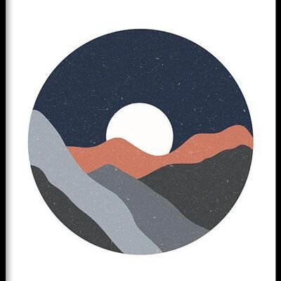 Walljar - Desert Nightfall - Poster con cornice / 40 x 60 cm