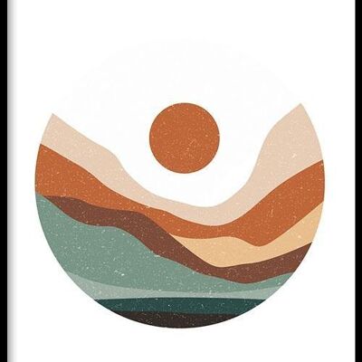 Walljar - Desert Sunrise - Poster met lijst / 40 x 60 cm