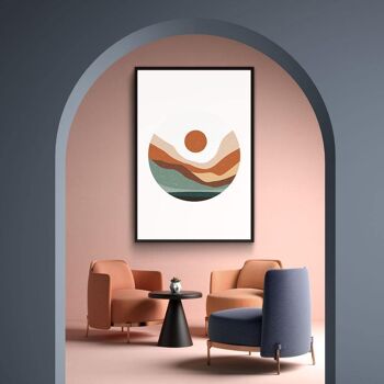 Walljar - Desert Sunrise - Affiche avec cadre / 40 x 60 cm 4