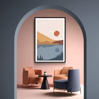 Walljar - Desert Waters - Affiche avec cadre / 40 x 60 cm 2