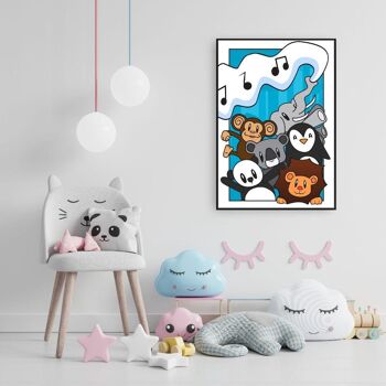 Walljar - Animal Friends - Affiche avec cadre / 20 x 30 cm 4