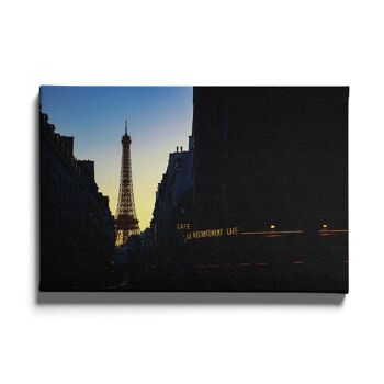 Pot Mural - Silhouette Tour Eiffel - Toile / 60 x 90 cm 1