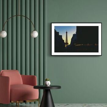 Pot Mural - Silhouette Tour Eiffel - Toile / 60 x 90 cm 4