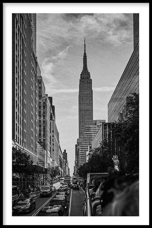 Walljar - Empire State Building - Poster met lijst / 50 x 70 cm