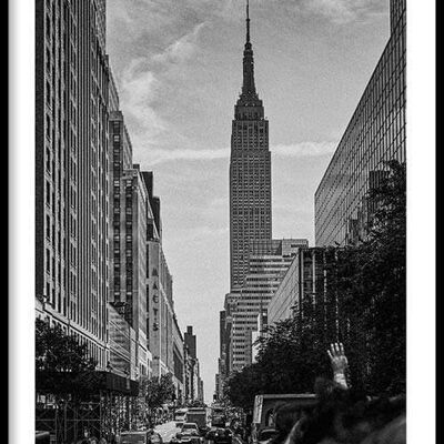 Walljar - Empire State Building - Poster met lijst / 50 x 70 cm