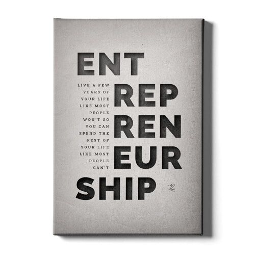 Walljar - Entrepreneurship - Canvas / 60 x 90 cm