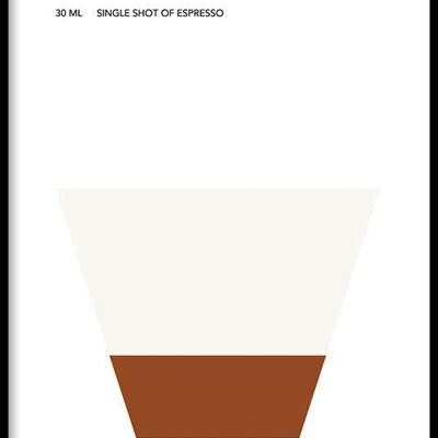 Walljar - Espresso - Poster mit Rahmen / 20 x 30 cm