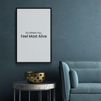 Walljar - Feel Alive - Affiche avec cadre / 30 x 45 cm 2