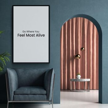 Walljar - Feel Alive - Affiche avec cadre / 30 x 45 cm 4
