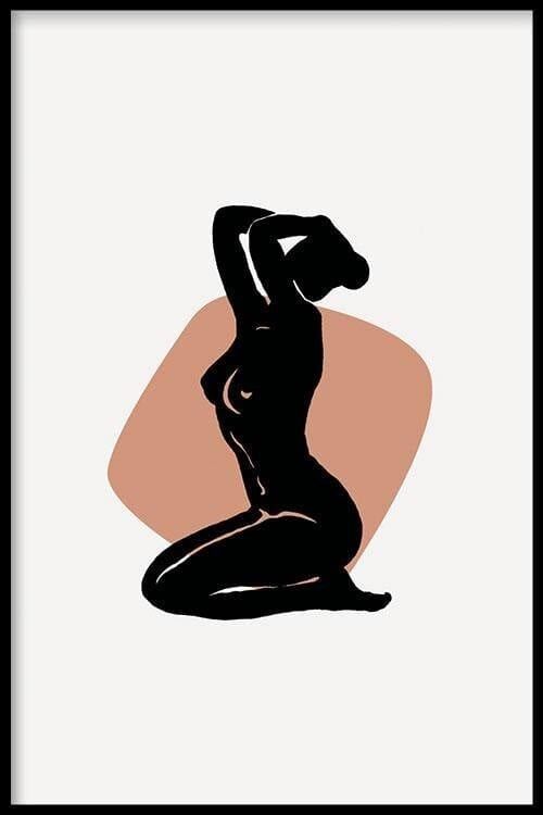 Walljar - Francobollo femminile - Poster con cornice / 40 x 60 cm