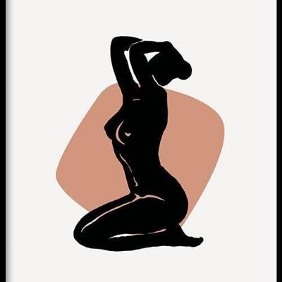 Walljar - Francobollo femminile - Poster con cornice / 40 x 60 cm