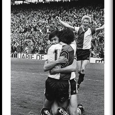 Walljar - Feyenoord - AFC Ajax '79 - Poster met lijst / 50 x 70 cm