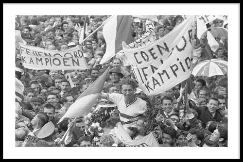 Walljar - Feyenoord kampioen '61 - Poster met lijst / 50 x 70 cm