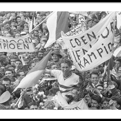 Walljar - Feyenoord kampioen '61 - Poster met lijst / 50 x 70 cm