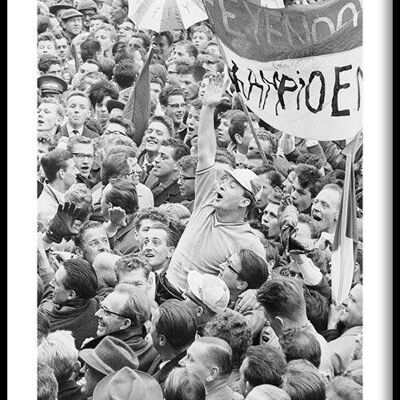 Walljar - Campione del Feyenoord '62 II - Poster con cornice / 50 x 70 cm