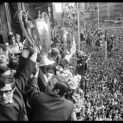 Walljar - Feyenoord Supporters '70 IIII - Plakat mit Rahmen / 50 x 70 cm