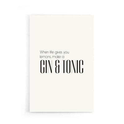 Walljar - Gin And Tonic - Poster / 60 x 90 cm