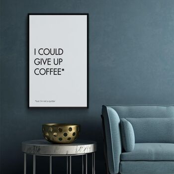 Walljar - Give Up Coffee - Plexiglas / 40 x 60 cm 2